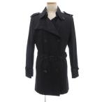ショッピングブラックレーベル バーバリーブラックレーベル BURBERRY BLACK LABEL トレンチコート 裏地チェック柄 ベルト付き L ブラック /UO メンズ