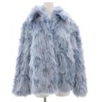 ショッピング毛皮 ボールジー BALLSEY トゥモローランド フェイクファーコート ショート F 水色 ライトブルー /GV レディース