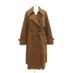 ユニクロ UNIQLO C 美品 25SS トレンチコート XXL ロング丈 エポレット 茶 ブラウン 211-474938 /AE レディース