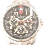 トニーノランボルギーニ Tonino Lamborghini 腕時計 アナログウォッチ クォーツ 文字盤ブラック シルバーカラー /AE メンズ