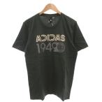 未使用品 アディダス adidas タグ付き Tシャツ 半袖 O クルーネック 緑 グリーン プリント /GV メンズ