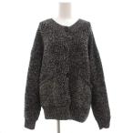 ショッピングzara ザラ ZARA カーディガン ニット 長袖 M 厚手 黒 ブラック 白 ホワイト /GV レディース