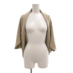ショッピングエヴァ エヴァムエヴァ evam eva ボレロ カーディガン アンドラ混 5分袖 ドルマンスリーブ ベージュ /AE レディース