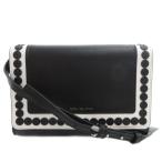 ショッピングタグ 未使用品 マイケルコース MICHAEL KORS タグ付き Analise レターメッセンジャー ショルダーバッグ レザー 本革 黒 白 30T6SA4M2U