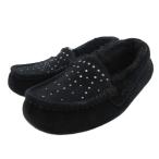  UGG Австралия UGG australia ANSLEY STUDDED мокасины обувь Loafer 24cm стразы обратная сторона боа чёрный черный 1110429 /AEre