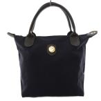 ショッピング紺 ボンファンティ BONFANTI ハンドバッグ 手提げ ナイロン 紺 ネイビー ロゴ /FF レディース