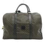 ショッピングセリーヌ セリーヌ CELINE ボストンバッグ マカダム柄 ロゴ PVC 茶 ブラウン 黒 ブラック /GV ☆AA★ レディース