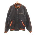 ショッピングハーレーダビッドソン ハーレーダビッドソン HARLEY DAVIDSON モーターサイクル ジャケット ロゴ刺繍 M ブラック /UO メンズ