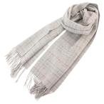  Beams BEAMS прекрасный товар muffler кашемир серый в клетку бахрома /UO мужской женский 