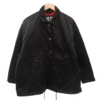 ディーゼル DIESEL コーチジャケット ブルゾン 裏地キルティング ロゴプリント ナイロン 黒 ブラック /FF レディース