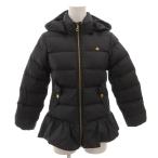 ショッピングケイトスペード ケイトスペード KATE SPADE ペプラム ダウンジャケット 2way ブルゾン フード ブラック 140 /FF キッズ