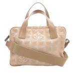 シャネル CHANEL ニュートラベルライン 2way ハンドバッグ ショルダー 手提げ 斜め掛け ココマーク 総柄 ベージュ /FF レディース