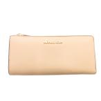 マイケルコース MICHAEL KORS 長財布 ウォレット L字ファスナー レザー ロゴ ベージュ /FF