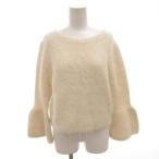 アルアバイル allureville 24AW アルパカシャギーベルスリーブプルオーバー ニット セーター 長袖 2 白 ホワイト /FF レディース