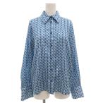 ショッピングzara ザラ ZARA 長袖シャツ ブラウス 総柄 XS 青 ブルー 白 ホワイト /GV レディース