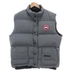 カナダグース CANADA GOOSE フリースタイル ダウンベスト ジップアップ ロゴ刺繍 XL グレー 4125M /FF
