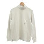 未使用品 ユニクロ UNIQLO タグ付き 24AW ソフトニットフリースモックネックT Tシャツ 長袖 M オフホワイト /UO メンズ レディース