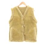 KNIGHT TAILORS ムートンベスト スエード 羊毛 38 ベージュ /UO メンズ レディース