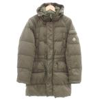 モンクレール MONCLER BISENTI フーデットダウンコート ロング ジップアップ ロゴ 2 カーキ 44334/91/68959 /GV メンズ