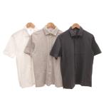 ユニクロ UNIQLO 3点 25SS エアリズムコットンフルオープンポロシャツ 半袖 M グレー 白 ホワイト ライトグレー /JS メンズ