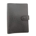 ルイヴィトン LOUIS VUITTON タイガ アジェンダPM 手帳カバー 6穴 LVロゴ レザー 黒 ブラック R20426 /FF メンズ