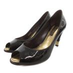 ルイヴィトン LOUIS VUITTON モノグラム ヴェルニ パンプス ハイヒール オープントゥ 34 アマラント MA0079 /FF レディース