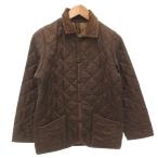  Lavenham LAVENHAM с хлопком жакет стеганое полотно воротник вельвет 48 чай Brown /FF мужской 