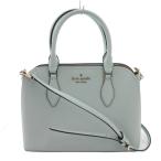 ケイトスペード KATE SPADE ダーシー スモール サッチェル ショルダーバッグ ハンド 2WAY レザー ロゴ 水色 ライトブルー WKR00438