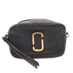 マークジェイコブス MARC JACOBS THE SOFTSHOT ショルダーバッグ 斜め掛け クロスボディ レザー ゴールド金具 黒 ブラ