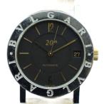 ブルガリ BVLGARI 20th 腕時計 自動巻き 裏スケルトン BB33SLD 黒文字盤 1500本限定 シルバー色 ☆AA★ /MQ ■OH メンズ レディース