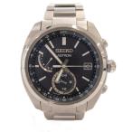 セイコー SEIKO ASTRON オリジン 腕時計 ウォッチ 電波ソーラー アナログ 文字盤ブラック シルバーカラー SBXY015 /FF メンズ