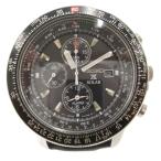 セイコー SEIKO PROSPEX スカイプロフェッショナル 腕時計 ウォッチ ソーラー アナログ 3針 カレンダー クロノグラフ 黒 ブラック SSC009P3