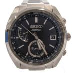 セイコー SEIKO ASTRON アストロン 腕時計 デイデイト アナログ 電波 ソーラー SBXY015 黒 ブラック シルバーカラー /FF メンズ