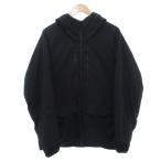  Uniqlo UNIQLO hybrid down парка капот 3D cut колено длина XL чёрный черный /FF мужской 