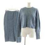 li Land chu-ruRirandture 22AW выставить вязаный свитер длинный рукав узкая юбка длинный длина 2 бледно-голубой голубой 82467561