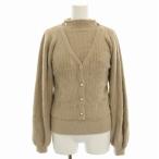  Karl park lane Karl Park Lane ансамбль мохнатый вязаный кардиган длинный рукав F бежевый 313010 313011 /HN женский 