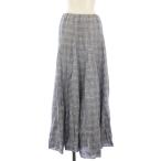 ショッピングロンハーマン ロンハーマン Ron Herman CP SHADES スカート リネン ロング チェック柄 イージー 紺 白 2910500122 /TK レディース