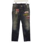 ショッピングディースクエアード ディースクエアード DSQUARED2 デニムパンツ ジーンズ USED加工 ワッペン 48 青 ブルー /YM メンズ