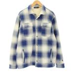 ポロ ラルフローレン POLO RALPH LAUREN シャツジャケット 裏ボア チェック柄 アウター L 青 白 710892810001 /TK メンズ