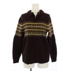 ショッピングバーバリー バーバリー ロンドン BURBERRY LONDON ニット セーター 長袖 柄 カシミヤ L 茶 /BM レディース