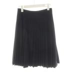 未使用品 フェンディ FENDI プリーツスカート ひざ丈 40 黒 ブラック /AN41 レディース