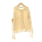  Familia Familiar детская одежда ( для девочки ) шерсть свитер 140 бежевый белый длинный рукав цветок оборудование орнамент круг воротник /JP Kids 