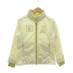  Srixon SRIXON с хлопком жакет джемпер M желтый желтый длинный рукав воротник-стойка нашивка /NU #GY06 женский 