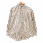 ラルフローレン RALPH LAUREN 美品 ヴィンテージ シャツ L 黄 イエロー 青 ブルー ストライプ柄 ボタンダウンカラー 長袖 /NL ■GY06