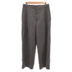  Macintosh London MACKINTOSH LONDON широкий брюки 38 серый одноцветный центральный Press slash карман /KR #GY06 мужской 