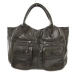 ショッピングエナメルバッグ トッズ TOD'S ハンドバッグ エナメル マルチポケット ダークグリーン /YJ ■GY06