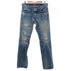  красный карта RED CARD Denim брюки джинсы 31 индиго голубой распорка кнопка fly повреждение обработка woshu обработка /KB #GY12me