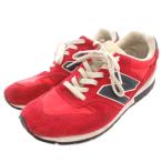 ショッピングニューバランス 996 ニューバランス NEW BALANCE CM996 ローカットスニーカー シューズ ロゴ スエード 26.5cm 赤 レッド /YJ ■GY12 メンズ