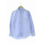 【中古】インディビジュアライズドシャツ INDIVIDUALIZED SHIRTS シャツ 長袖 ボタンダウン ラウンドカラー 青 /AA ■OS レディース 【ベクトル 古着】