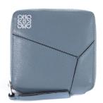 ロエベ LOEWE 財布 レザー パズル コンパクトウォレット 二つ折り 水色 ブルー /SR8 レディース